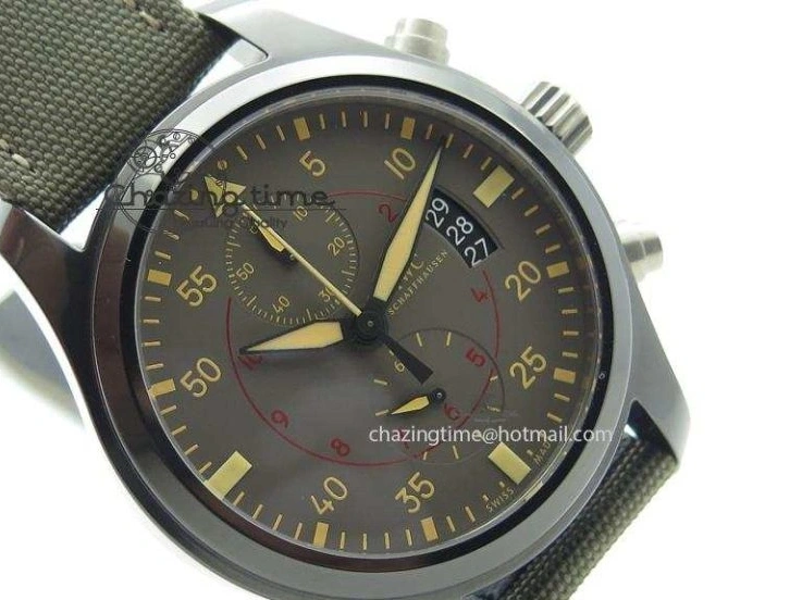 MIROTIME 0506 SunProtective Pilot Top Gun Miramar IWC388002 V6 1:1 Best Edition Ceramic Case On Nylon Strap A 7325